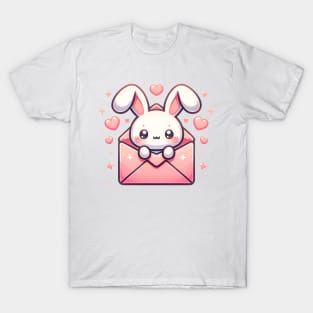 Bunny Love Letter - Kawaii Bunny in Envelope T-Shirt